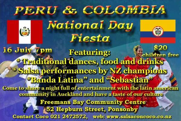 Peru and Colombia National Day Fiesta